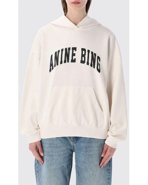 Anine Bing Cotton Blend Hoodie - Natural