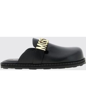 Moschino Leather Mules - Black