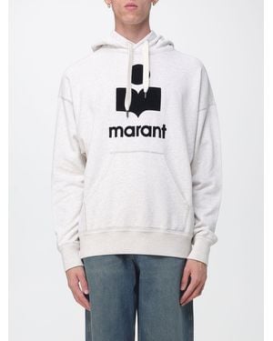 Isabel Marant Sudadera Con Capucha Relaxed Fit De Algodón Con Logo En Contraste - Gris
