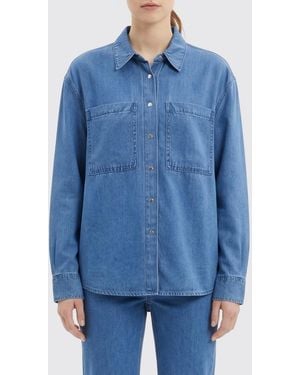 7 For All Mankind Casual Lyocell Shirt - Blue