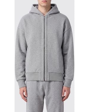 Entire studios Baumwoll-Zip-Hoodie Mit Rippbündchen - Grau