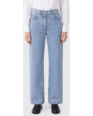 Thom Browne High-Waisted Five-Pocket Straight Jeans - Blue