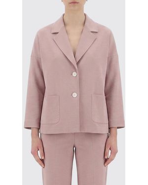 Circolo 1901 Einreihiger Blazer Aus Stretch-Baumwolle - Pink