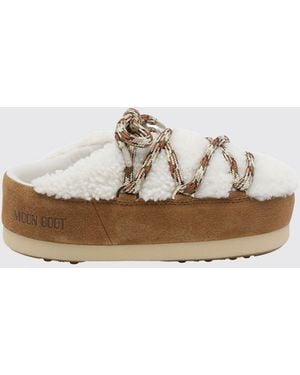 Moon Boot Zapatos De Cuña Mujer - Blanco