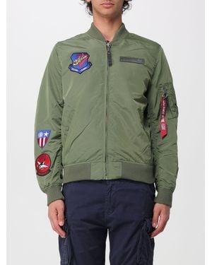 Alpha Industries Nylon Bomber Jacket - Green
