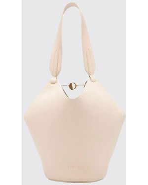 KHAITE Mini Lotus Leather Bag - Natural