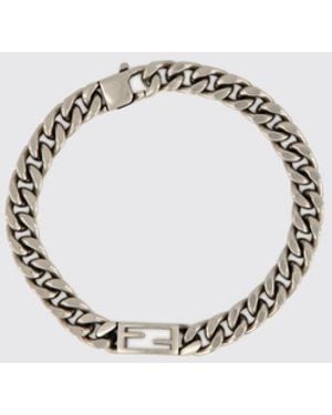 Fendi Finish Brass Bracelet With Ff Monogram - Blue
