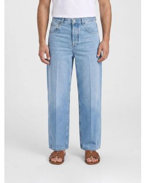 Jacquemus Cotton Denim Wide-Leg Jeans - Blue