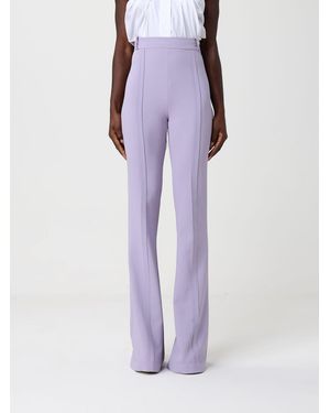Elisabetta Franchi Crepe Trousers - Purple