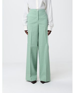 Pinko Linen Blend Palazzo Pants - Green