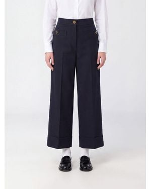 Thom Browne Pantaloni Cropped - Blu