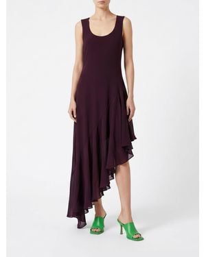 Alaïa Asymmetric Jersey Dress - Purple