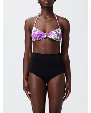 Chloé ChloÉ Bikini-Top Aus Polyamid Mit Blumenprint - Blau