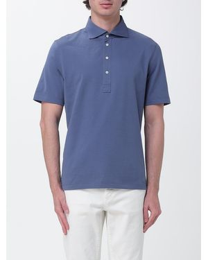 Brunello Cucinelli Cotton Jersey Polo Shirt - Blue