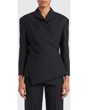 KHAITE Asymmetric Wool And Silk Blazer - Black