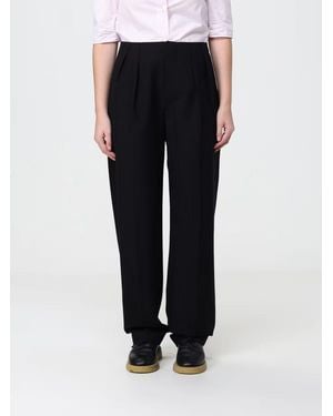 Jil Sander High-Waisted Virgin Wool Wide-Leg Palazzo Pants - Purple
