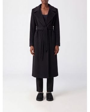 Tagliatore Long Belted Robe Coat - Blue
