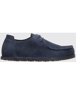 Birkenstock Utti Suede Derby Shoes - Blue