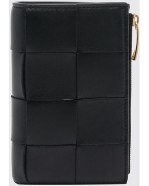 Bottega Veneta Woven Leather Wallet - Black