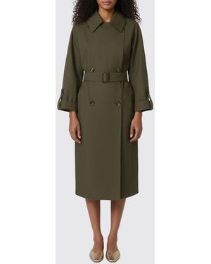 Max Mara Mtcarte Double-Breasted Cotton-Blend Gabardine Trench Coat - Green