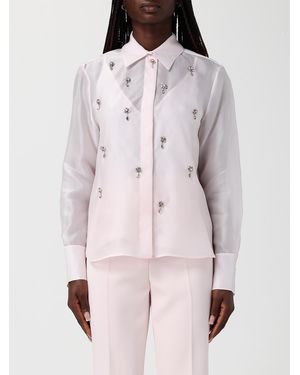 Max Mara Eagi Silk Blend Shirt With Rhinestones - Pink