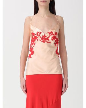 Ermanno Scervino Viscose Top With Lace Inserts - Red