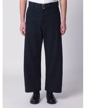 Studio Nicholson Wide Cotton Pants - Blue