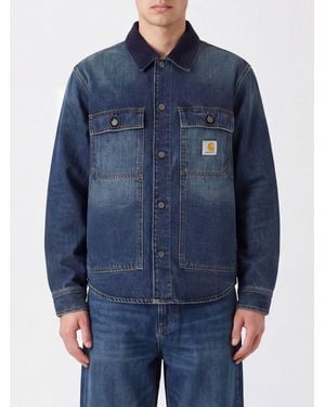 Carhartt Chaqueta Vaquera Oakland De Algodón Con Bolsillos De Parche Y Logo - Azul