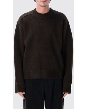 Studio Nicholson Lockerer Pullover Aus Yak Und Merinowolle Mit Rundhals - Schwarz