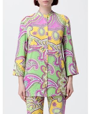 Maliparmi Hippie Lotus Mandarin Collar Shirt - White
