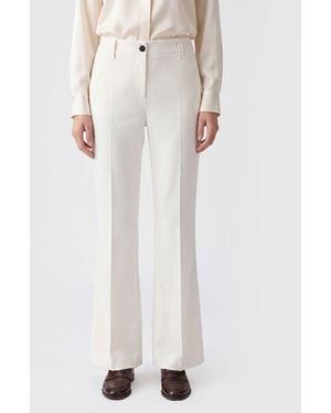 Brunello Cucinelli Straight Cotton Pants - White