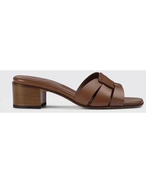 Doucal's Leather Mules - Brown