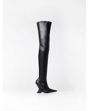 The Attico 'cheope' Stretch Thigh High 105mm - Black