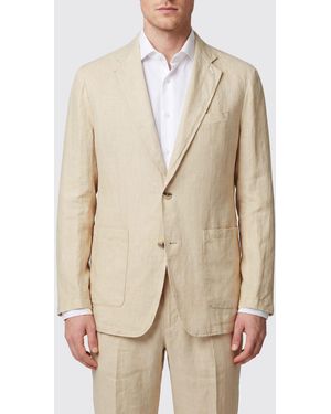 Altea Single-Breasted Linen Blazer With Two-Button Closure And Patch Pockets - Natural
