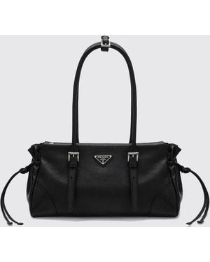 Prada Bonnie Leather Bag - Black