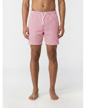 Fay Striped Technical Fabric Swimsuit - Pink