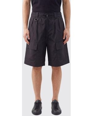 Y-3 Cotton Blend Cargo Shorts - Blue