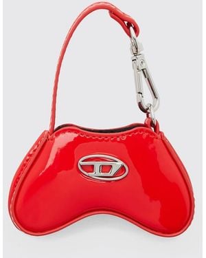 DIESEL Play Patent Leather Charm With Mirror - Red