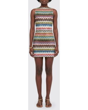 Missoni Zig Zag Viscose Blend Dress - White