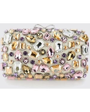 Self-Portrait Clutch Multi Crystal - Multicolor
