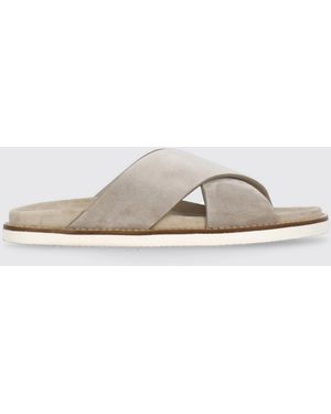 Brunello Cucinelli Suede Crossover Sandals - Multicolour