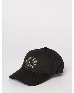 Versace Jeans Couture Baumwoll-Twill-Hut Mit Logo - Schwarz