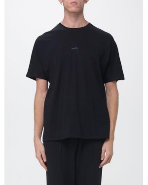 DISCLAIMER Relaxed Fit Cotton T-Shirt With Graffiti Print And Dropped Shoulders - Black