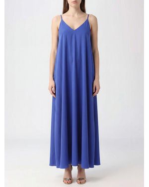 Gianluca Capannolo V-Neck Crêpe Midi Slip Dress - Blue