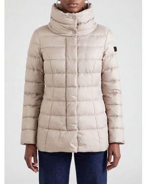 Peuterey Flagstaff Quilted Water-Repellent Short Puffer Jacket With High Neck - Natural