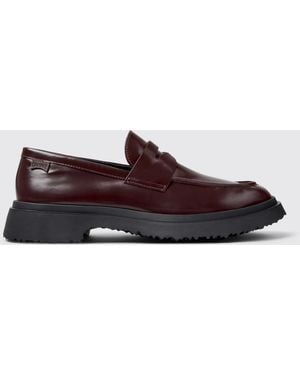 Camper Walden Brushed Leather Loafers - Red