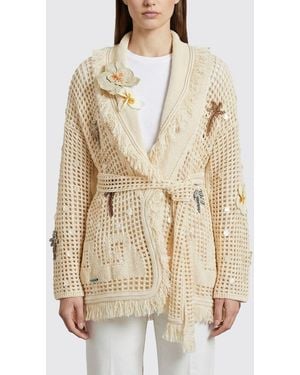 Alanui Where The Waves Begins Cardigan - Natural
