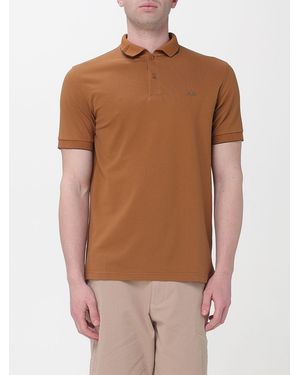 Sun 68 Cotton Polo Shirt - Brown