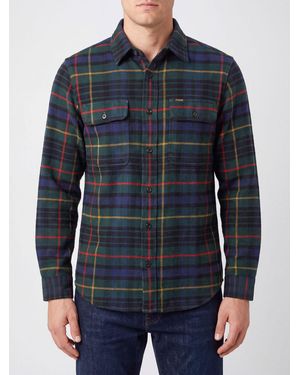 Filson Tartan Cotton Shirt With Flap Pockets - Blue
