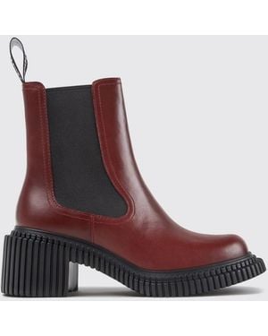 Camper Pix London Leather Chelsea Boots With Xl Extralight Sole - Purple